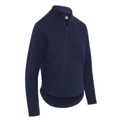 Callaway Tröjor Dam-1/2 Zip Quilted Knit Blå Peacoat