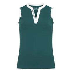 Röhnisch Pikétröjor Dam-Abby Sleeveless Top Augusta-Green