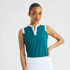 Röhnisch Pikétröjor Dam-Abby Sleeveless Top Augusta-Green
