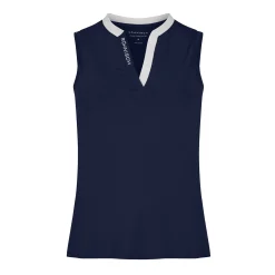 Röhnisch Pikétröjor Dam-Abby Sleeveless Top Blå Navy-White