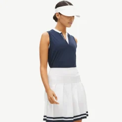 Röhnisch Pikétröjor Dam-Abby Sleeveless Top Blå Navy-White