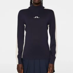 J.Lindeberg Tröjor Dam-Adia Knitted Sweater Blå JL Navy