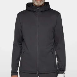J.Lindeberg Tröjor Herr-Aerial Full Zip Hood Asphalt
