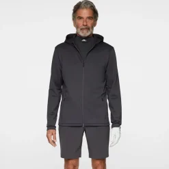 J.Lindeberg Tröjor Herr-Aerial Full Zip Hood Asphalt