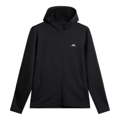 J.Lindeberg Tröjor Herr-Aerial Full Zip Hood Svart Black