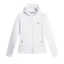 J.Lindeberg Tröjor Dam-Aerialle Zip Hood Vit White