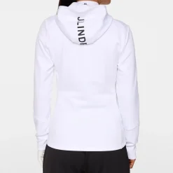 J.Lindeberg Tröjor Dam-Aerialle Zip Hood Vit White