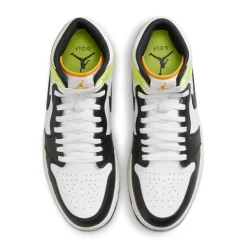 Nike Herrskor-Air Jordan I High G M Golf White-Black-University Gold-Volt