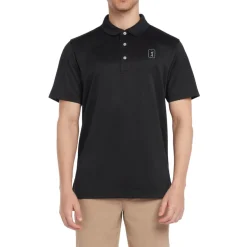 PGA Tour Pikétröjor Herr-Airflux Solid Mesh Svart Caviar (002)