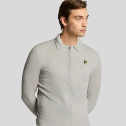 Lyle & Scott Tröjor Herr-Airlight Knitted Cardigan Grå Grå (Pebble Z04)