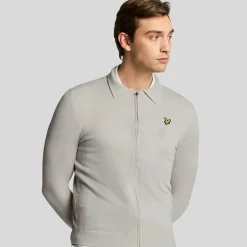Lyle & Scott Tröjor Herr-Airlight Knitted Cardigan Grå Grå (Pebble Z04)