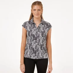 Func Factory Pikétröjor Dam-Alice Black Print (820)