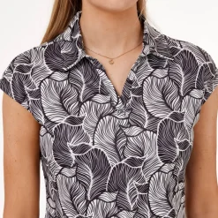 Func Factory Pikétröjor Dam-Alice Black Print (820)