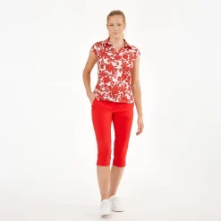 Func Factory Pikétröjor Dam-Alice Red Flowers (849)