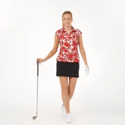 Func Factory Pikétröjor Dam-Alice Red Flowers (849)