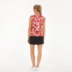 Func Factory Pikétröjor Dam-Alice Red Flowers (849)