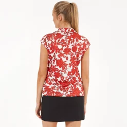 Func Factory Pikétröjor Dam-Alice Red Flowers (849)