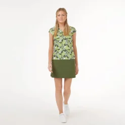 Func Factory Pikétröjor Dam-Alice Green Flowers (844)