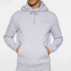 J.Lindeberg Tröjor Herr-Alpha Hood Light-Grey-Melange