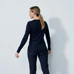 Daily Sports Tröjor Dam-Ancona Ls Round Neck Blå Navy