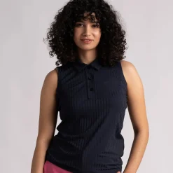 Cross Sportswear Pikétröjor Dam-Andrea SL Poloshirt Blå Navy (498)