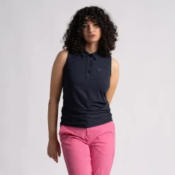 Cross Sportswear Pikétröjor Dam-Andrea SL Poloshirt Blå Navy (498)