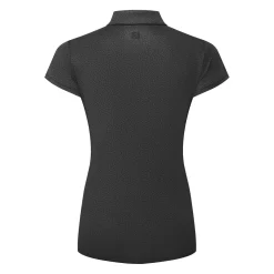 FootJoy Pikétröjor Dam-Animal Print Cap Sleeve Lisle Svart Black