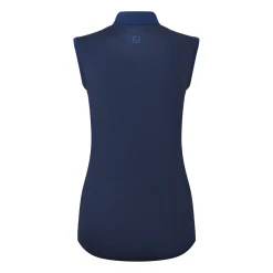 FootJoy Pikétröjor Dam-Animal Print Sleeveless Lisle Blå Navy
