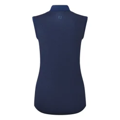FootJoy Pikétröjor Dam-Animal Print Sleeveless Lisle Blå Navy