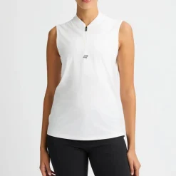 Röhnisch Pikétröjor Dam-Annie Sleeveless Top Vit White