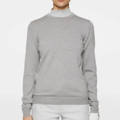 J.Lindeberg Tröjor Dam-Aria Knitted Sweater Light-Grey-Melange