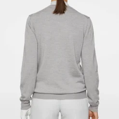 J.Lindeberg Tröjor Dam-Aria Knitted Sweater Light-Grey-Melange