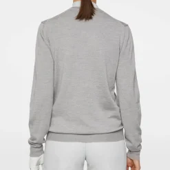 J.Lindeberg Tröjor Dam-Aria Knitted Sweater Light-Grey-Melange