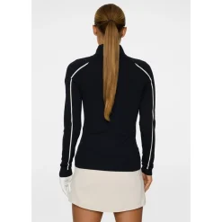 J.Lindeberg Tröjor Dam-Aubree Knitted Zip Sweater Blå JL Navy