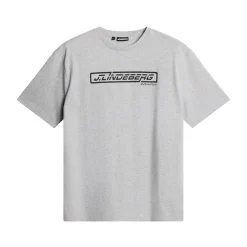 J.Lindeberg Pikétröjor Herr-Baldwin T-Shirt Light-Grey-Melange