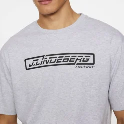 J.Lindeberg Pikétröjor Herr-Baldwin T-Shirt Light-Grey-Melange