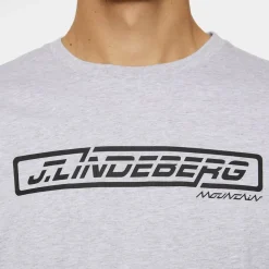 J.Lindeberg Pikétröjor Herr-Baldwin T-Shirt Light-Grey-Melange