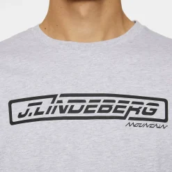 J.Lindeberg Pikétröjor Herr-Baldwin T-Shirt Light-Grey-Melange