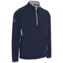 Callaway Tröjor Herr-Blocked LS 1/4 Zip Pullover Blå Peacoat