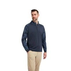 FootJoy Tröjor Herr-Camo Floral HZ Midlayer Blå Navy