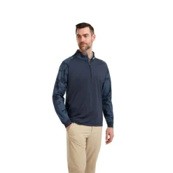 FootJoy Tröjor Herr-Camo Floral HZ Midlayer Blå Navy