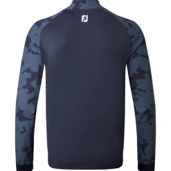 FootJoy Tröjor Herr-Camo Floral HZ Midlayer Blå Navy