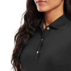 FootJoy Pikétröjor Dam-Cap Sleeve Lisle Svart Black