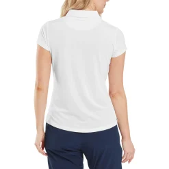 FootJoy Pikétröjor Dam-Cap Sleeve Lisle Vit White