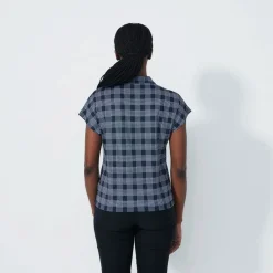 Daily Sports Pikétröjor Dam-Checked Cap S Check-Navy