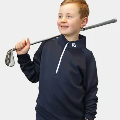 FootJoy Juniorkläder Kille-Chill-Out Pullover JR Blå Navy