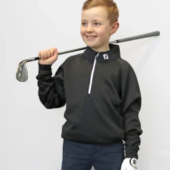 FootJoy Juniorkläder Kille-Chill-Out Pullover JR Svart