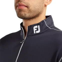 FootJoy Tröjor Herr-Chill-Out Tonal Heather Blå Navy