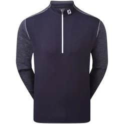 FootJoy Tröjor Herr-Chill-Out Tonal Heather Blå Navy