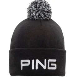 Ping Mössor-Classic Bobble Knit Svart Vit Svart/Vit